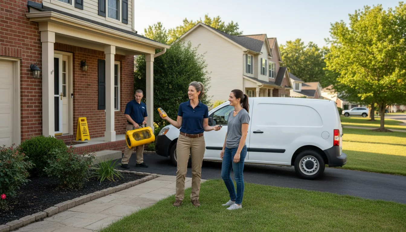 Residential water damage restoration in Pleasant Hill, LA